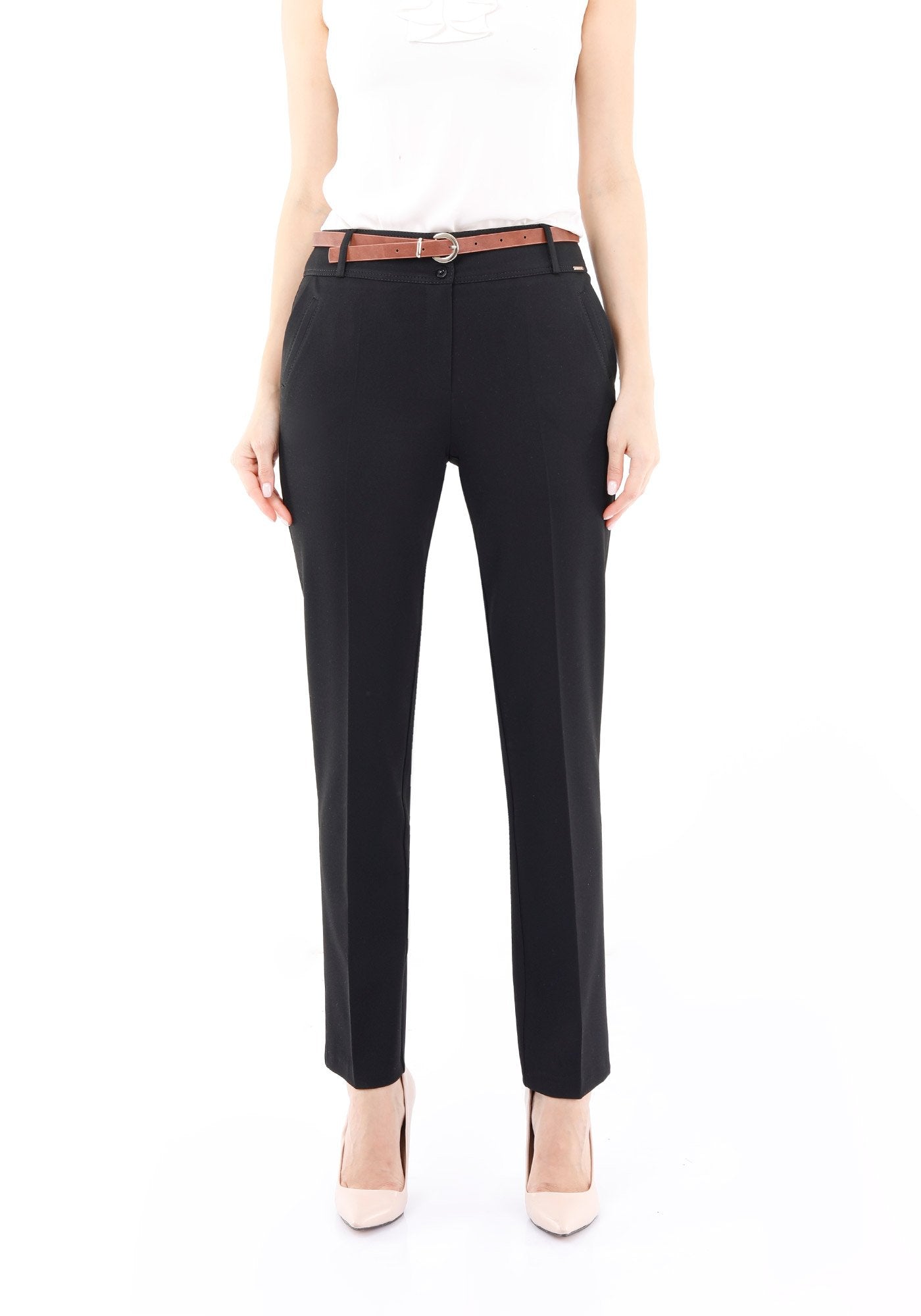 Buy Women Black Regular Fit Solid Casual Trousers Online - 739090 | Allen  Solly